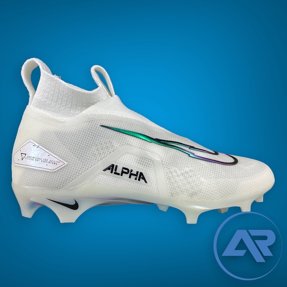 Nike Alpha Menace Elite 3 Men\'s Size 8 White Particle Grey Football Cleats main image 7